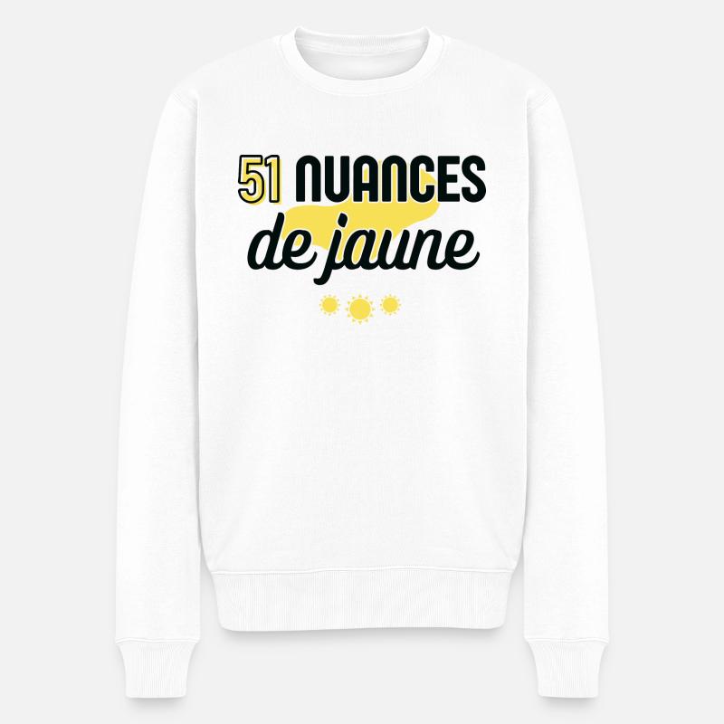 51 nuances de jaune - Pull Premium bio Homme - blanc