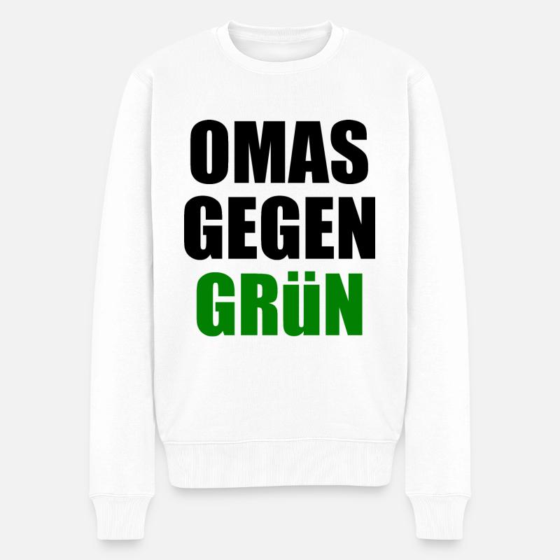Omas gegen grün - Männer Premium Bio Pullover - Weiß