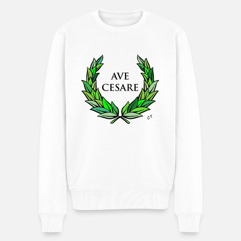 HABEN CAESAR - Männer Premium Bio Pullover - Weiß