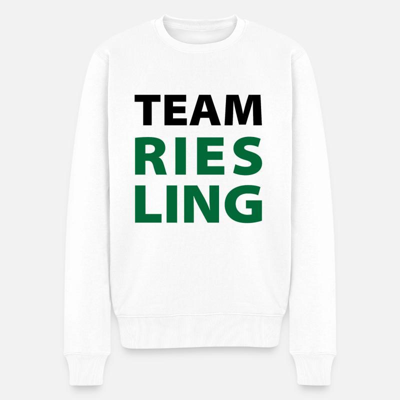 Team Riesling - Männer Premium Bio Pullover - Weiß