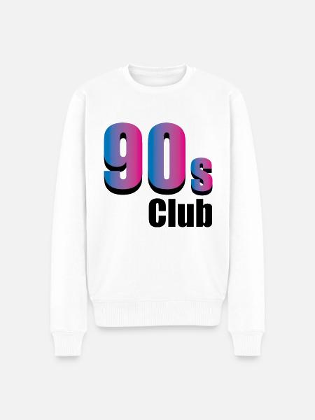 90s club - Männer Premium Bio Pullover - Weiß