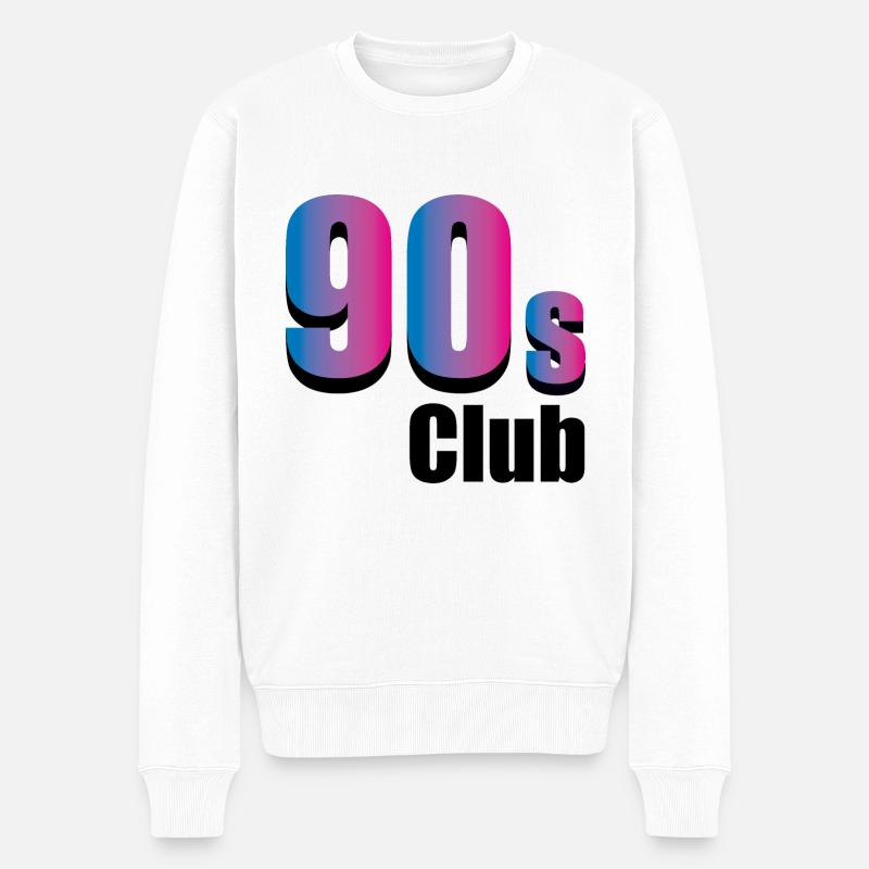 90s club - Männer Premium Bio Pullover - Weiß