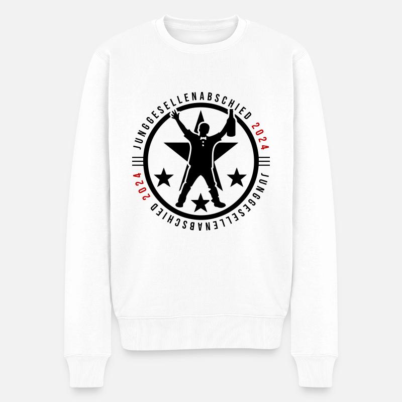 Junggesellen Abschied 2024 - Männer Premium Bio Pullover - Weiß