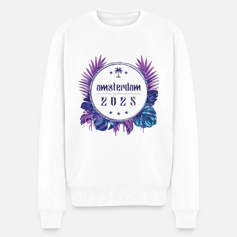 Amsterdam 2025 - Pull Premium bio Homme - blanc