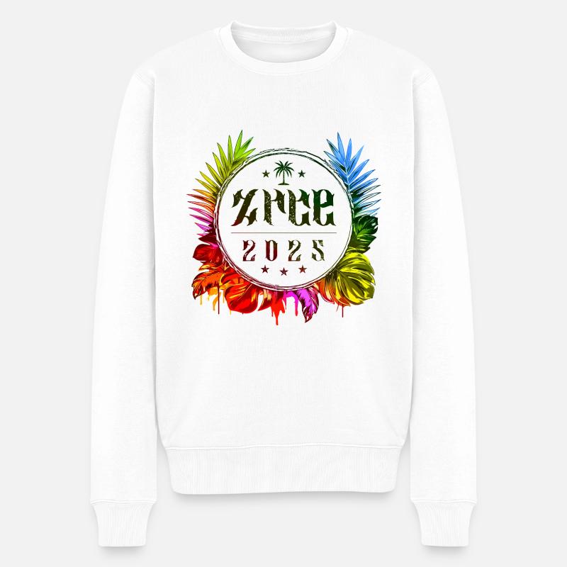 Zrce 2025 Bunt - Männer Premium Bio Pullover - Weiß