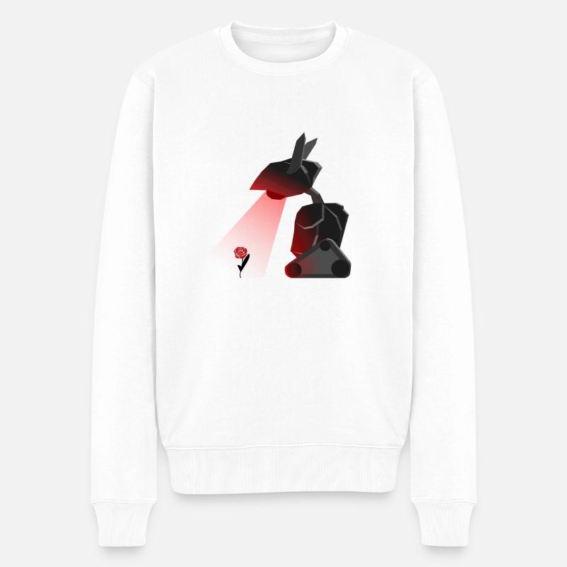 Lonely Robot - Pull Premium bio Homme - blanc