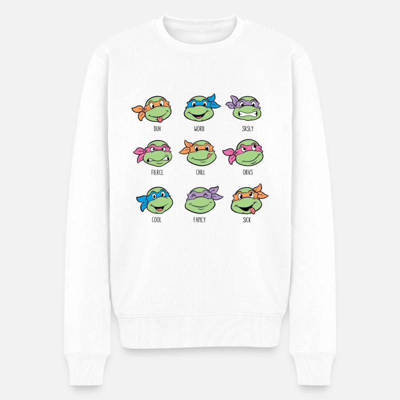 Teenage Mutant Ninja Turtles Emotionen - Männer Premium Bio Pullover - Weiß