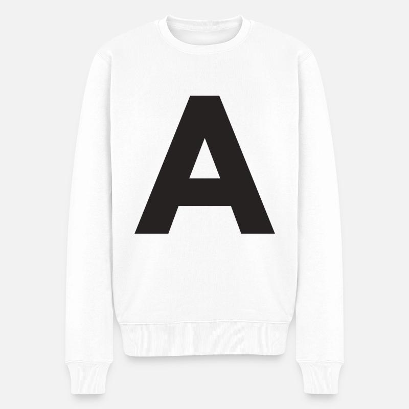 A - Männer Premium Bio Pullover - Weiß