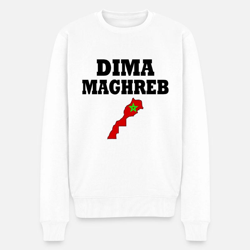Dima maghreb - Männer Premium Bio Pullover - Weiß