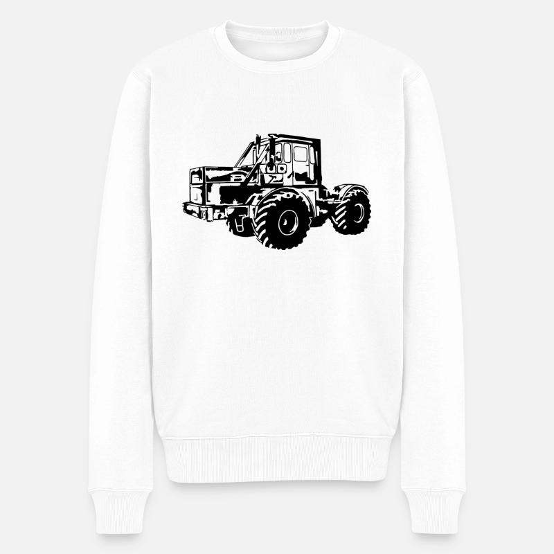 Kirovets K700 K700A Trakt - Männer Premium Bio Pullover - Weiß