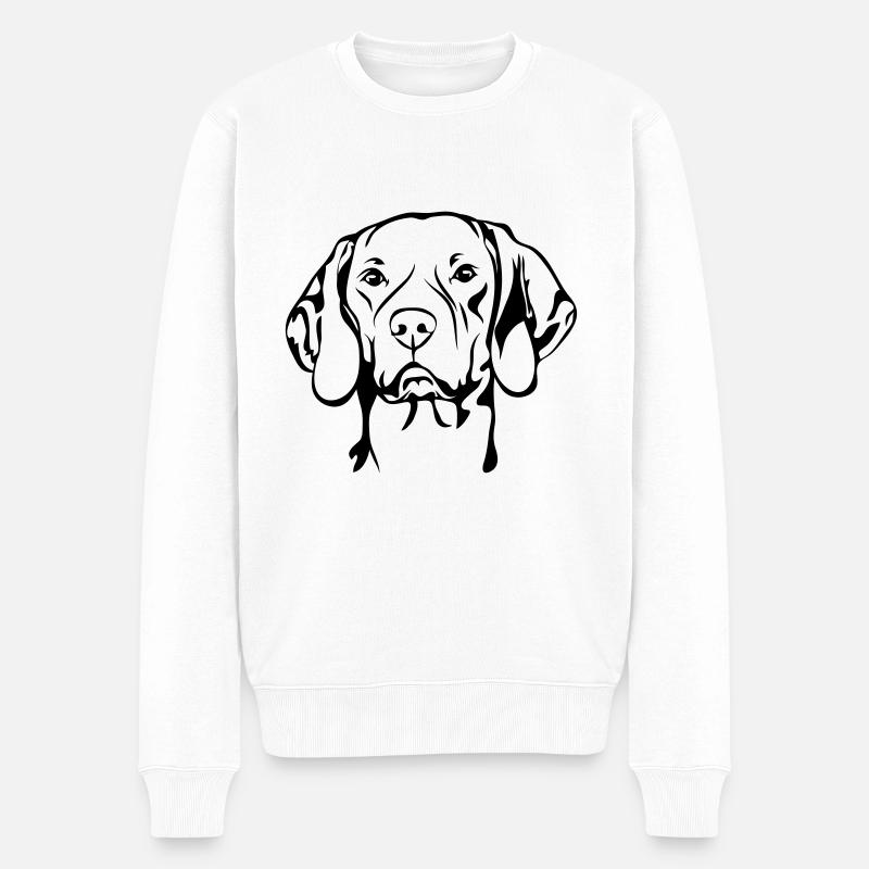 MAGYAR VIZSLA Jagdhund Jagdhunde Wilsigns Hunde - Männer Premium Bio Pullover - Weiß
