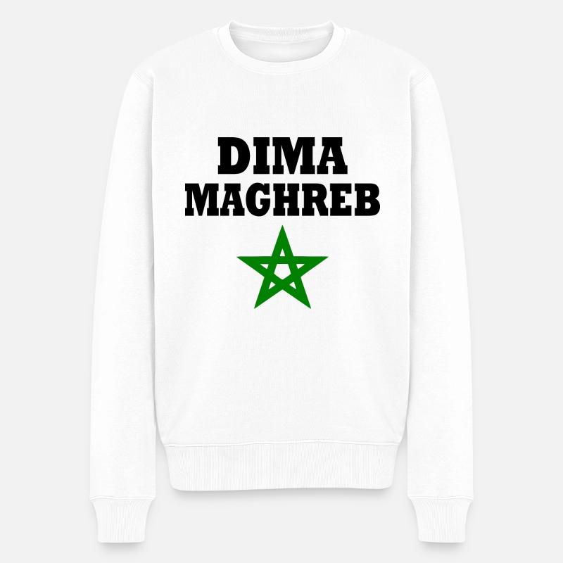 Dima maghreb - Männer Premium Bio Pullover - Weiß