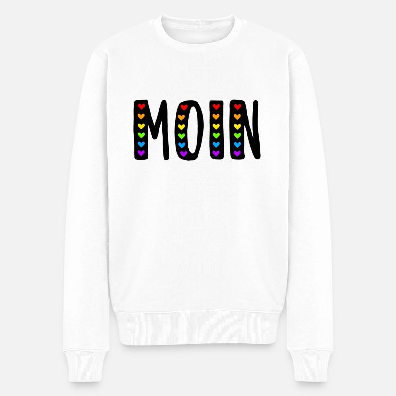 MOIN - Männer Premium Bio Pullover - Weiß