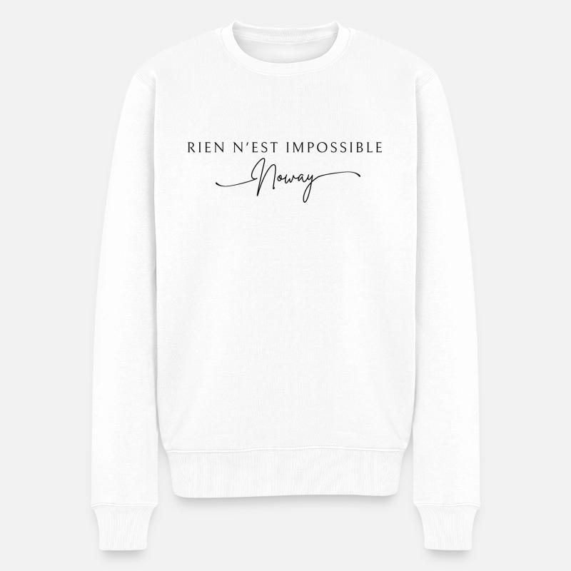 Noway - Nichts ist unmöglich (Deluxe) - Männer Premium Bio Pullover - Weiß