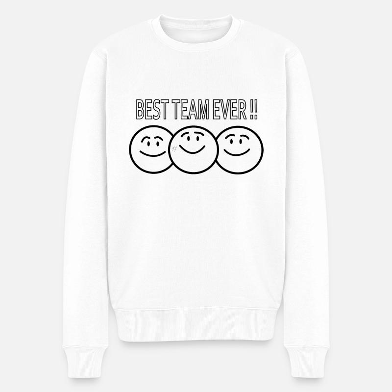 best team ever !! - Pull Premium bio Homme - blanc