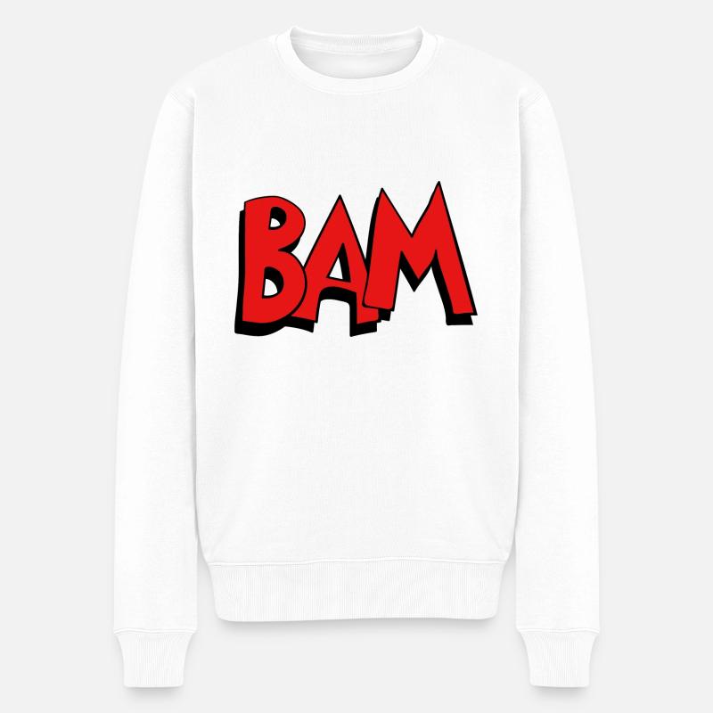 Bam - Männer Premium Bio Pullover - Weiß