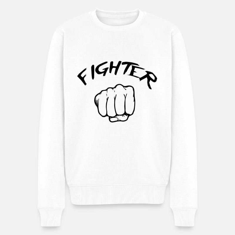 Combattant - Fighter - Pull Premium bio Homme - blanc