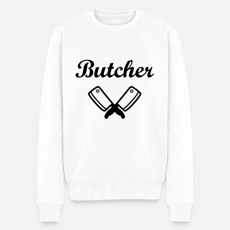 Boucher - Boucherie - Pull Premium bio Homme - blanc