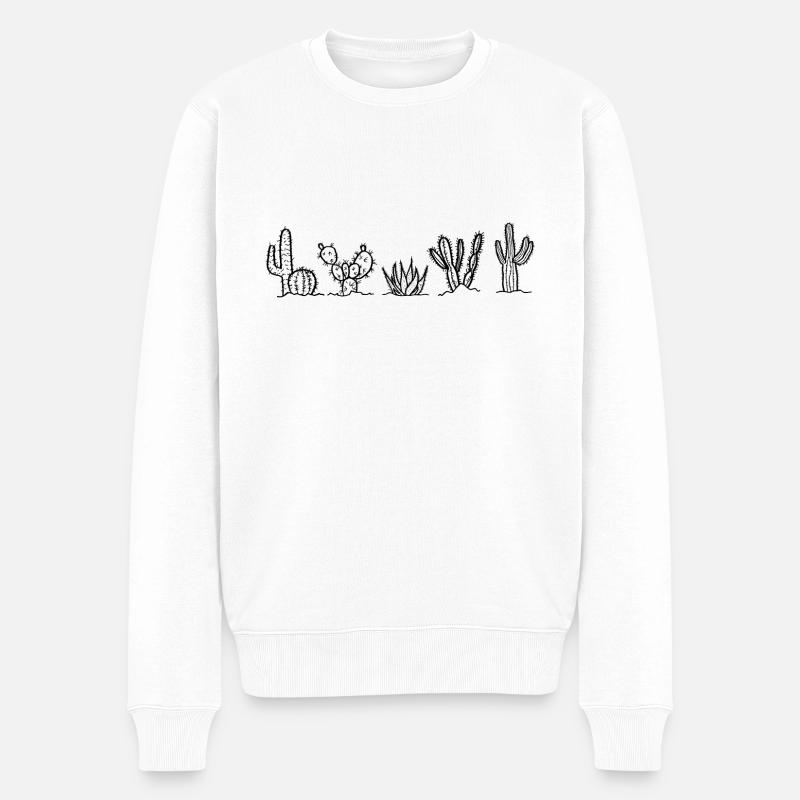 cactus - Pull Premium bio Homme - blanc