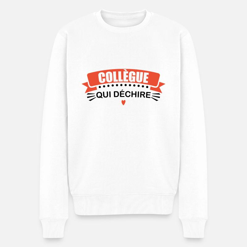 Kollege, der rockt - Männer Premium Bio Pullover - Weiß