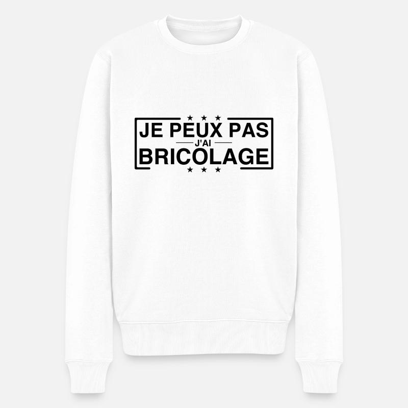 Je peux pas jai bricolage - Pull Premium bio Homme - blanc
