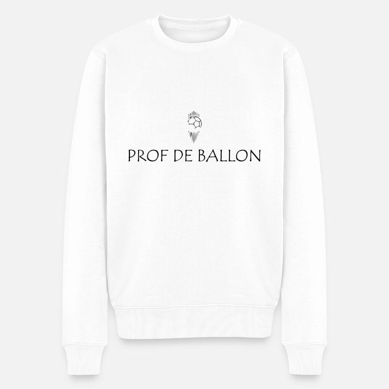 Ballon-Lehrer - Männer Premium Bio Pullover - Weiß