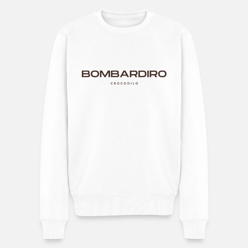 Bombardiro Crocodilo - Pull Premium bio Homme - blanc