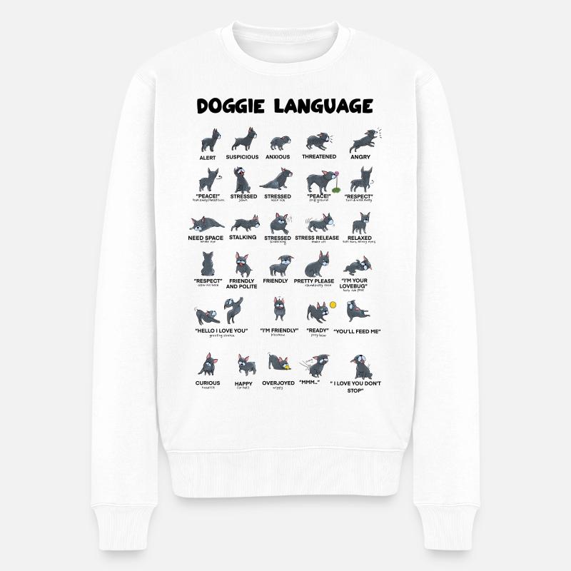 Langage canin - Pull Premium bio Homme - blanc