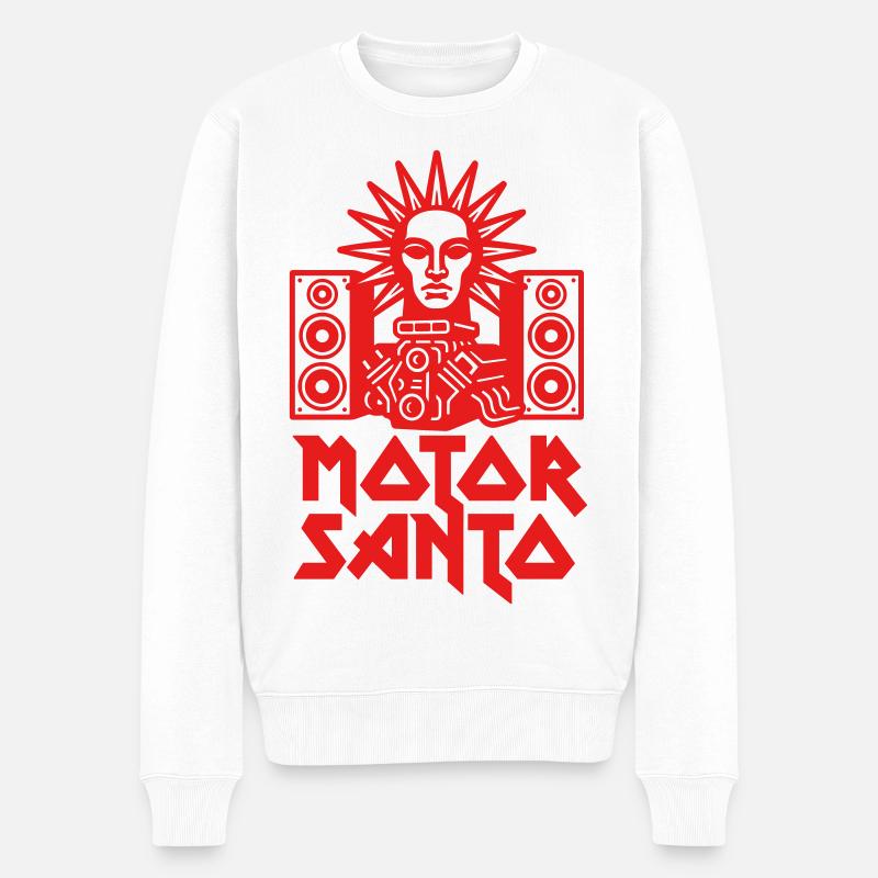 Motor Santo Power - Männer Premium Bio Pullover - Weiß