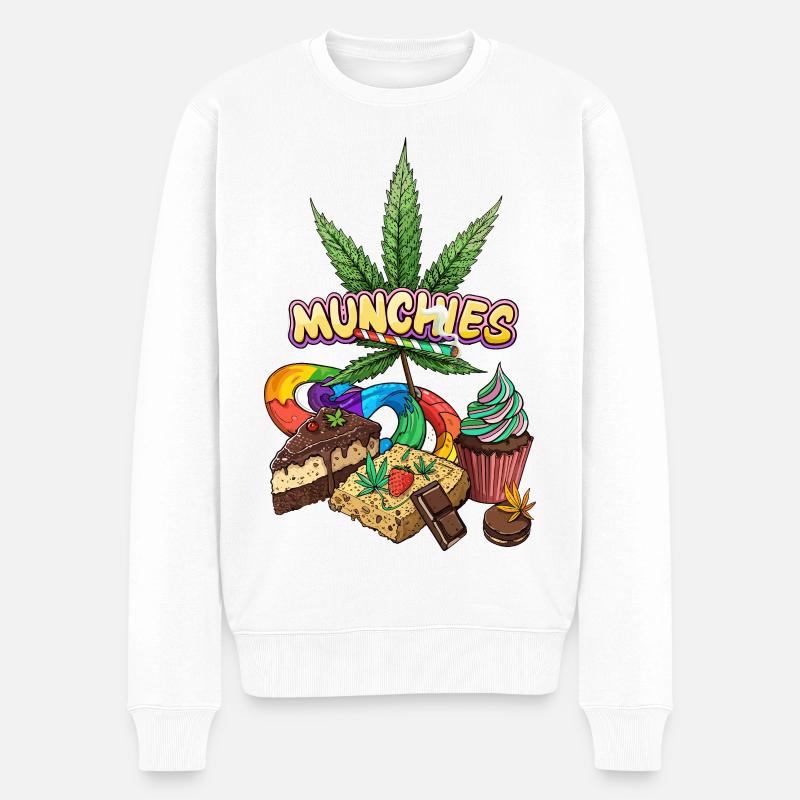 Munchies - Männer Premium Bio Pullover - Weiß