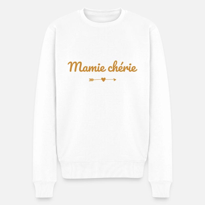 Geliebte Mutter - Männer Premium Bio Pullover - Weiß