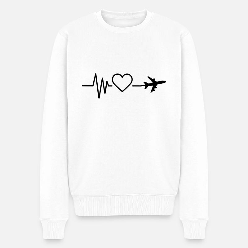 Reise - Männer Premium Bio Pullover - Weiß