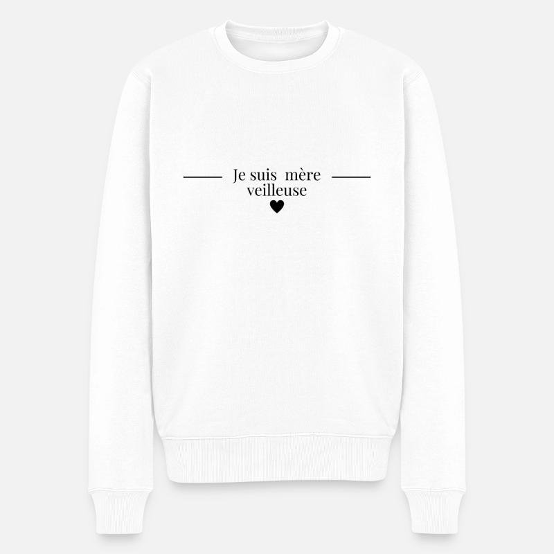 Je suis mère veilleuse - Pull Premium bio Homme - blanc