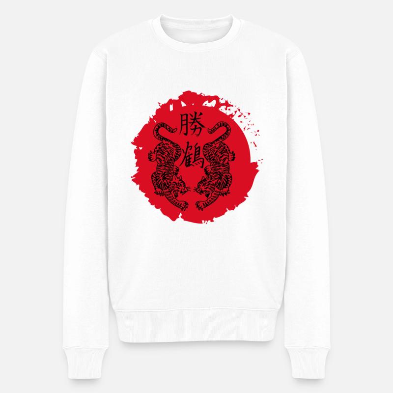 rival Tigers - Männer Premium Bio Pullover - Weiß