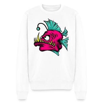 Anglerfish Fish Deep Sea - Men's Premium Organic Jumper - white - Front - Thijin (182cm)