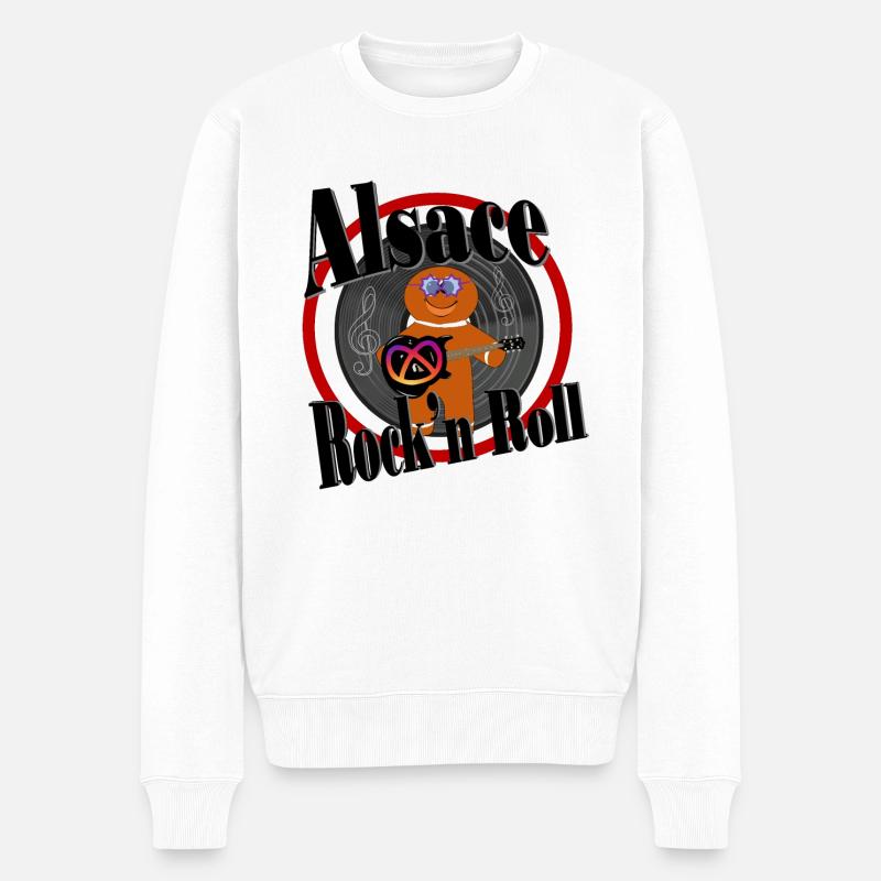 Alsace Rock n Roll - Pull Premium bio Homme - blanc