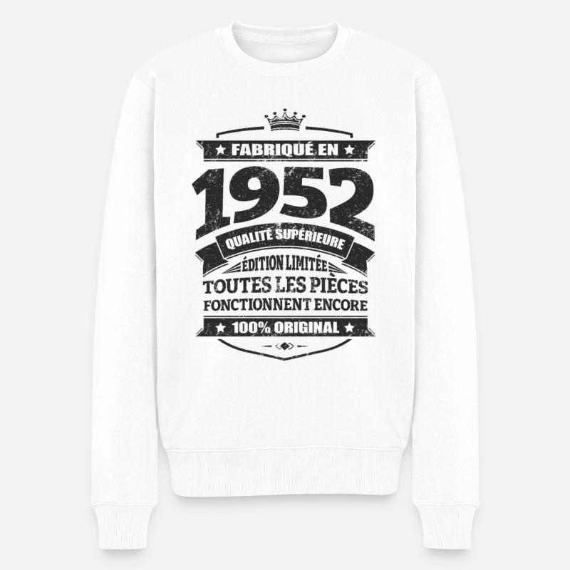 FABRIQUÉ EN 1952 - Pull Premium bio Homme - blanc