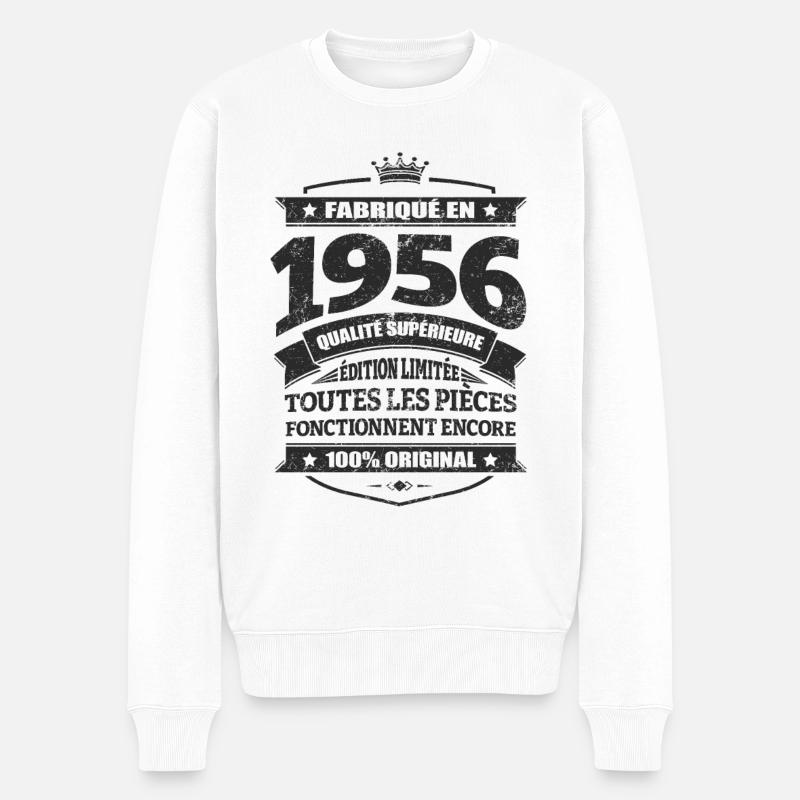 FABRIQUÉ EN 1956 - Pull Premium bio Homme - blanc