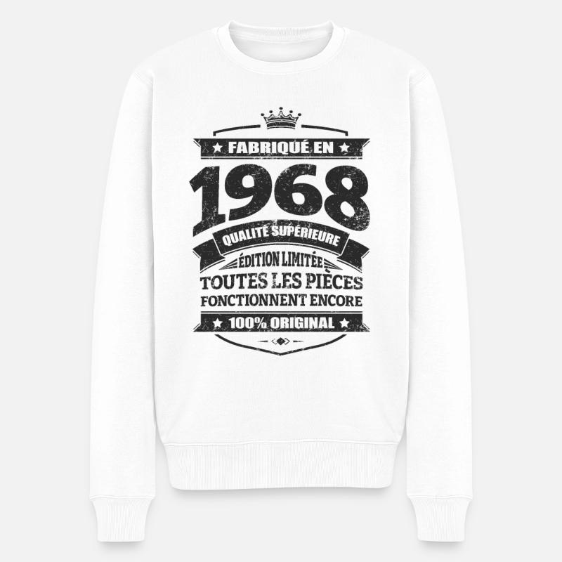 FABRIQUÉ EN 1968 - Pull Premium bio Homme - blanc