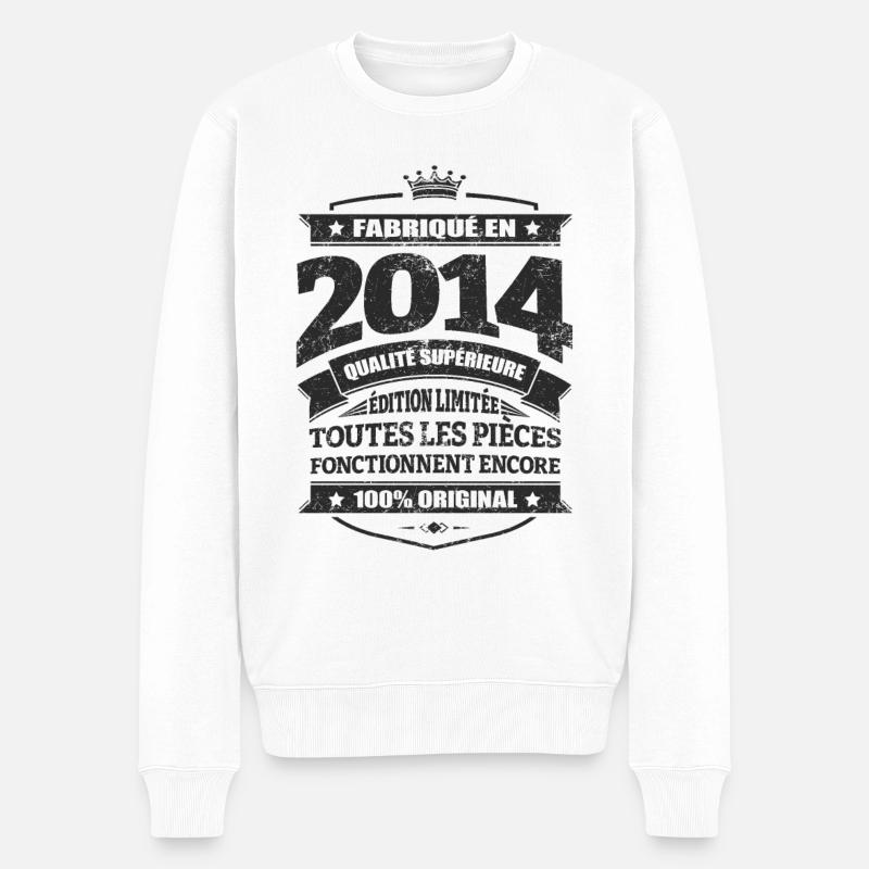 FABRIQUÉ EN 2014 - Pull Premium bio Homme - blanc