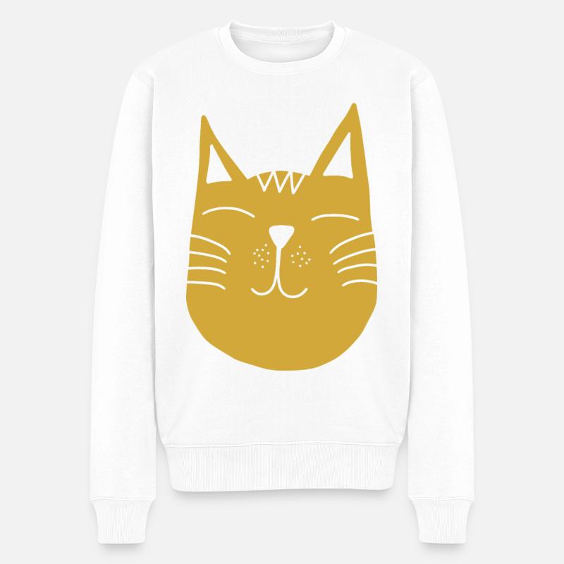 Scandinave Cat Cat Lover - Pull Premium bio Homme - blanc