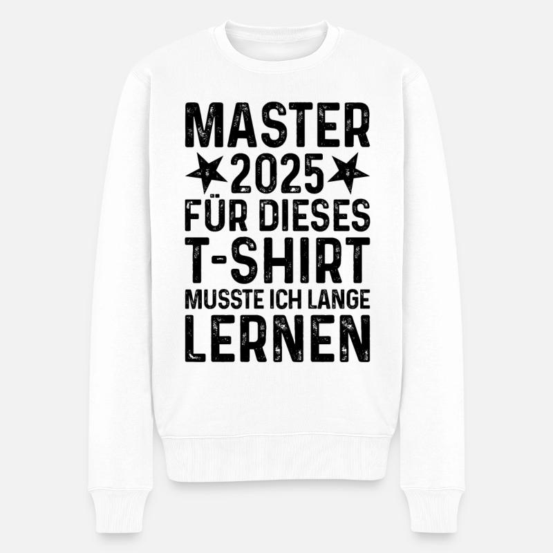 Master 2025 - Männer Premium Bio Pullover - Weiß