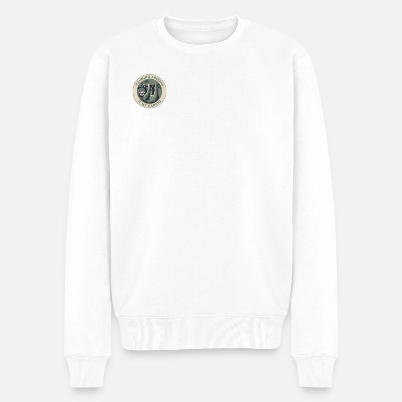 Traîner, c’est mon cardio - Pull Premium bio Homme - blanc