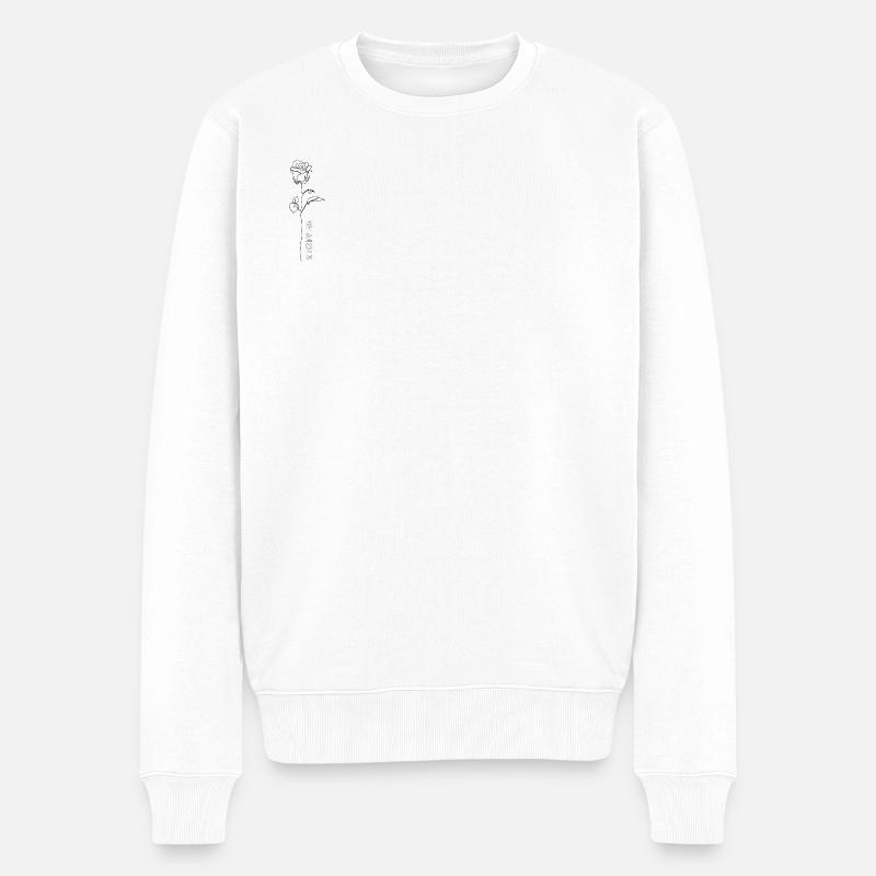 Stoff-Vibe-Logo - Männer Premium Bio Pullover - Weiß