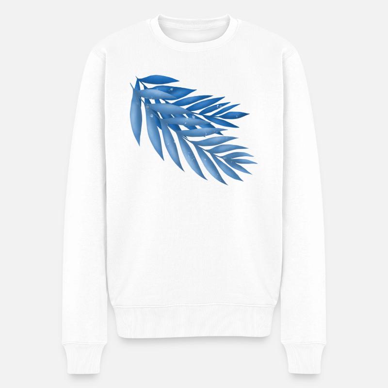 Blue Paradise - Männer Premium Bio Pullover - Weiß