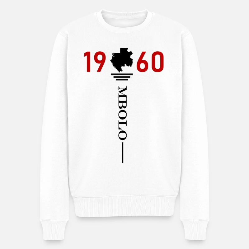 Gabon Independance - Pull Premium bio Homme - blanc