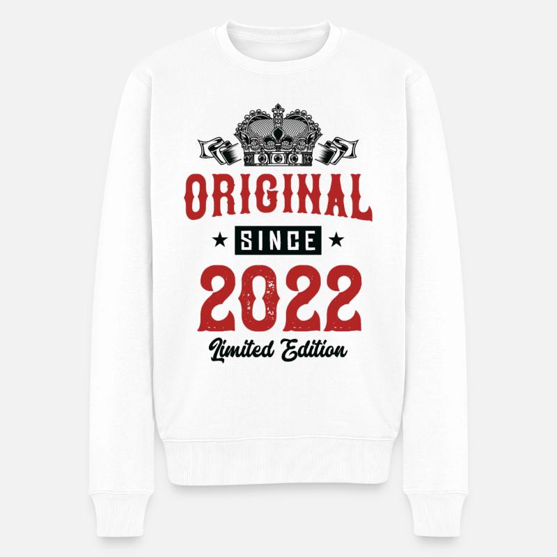 2022 limited edition - Männer Premium Bio Pullover - Weiß