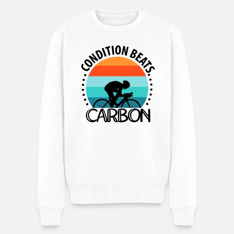 L’état bat le carbone - Pull Premium bio Homme - blanc