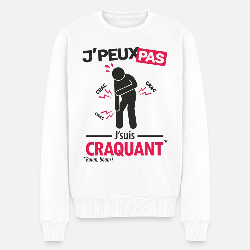 J'peux pas, j'suis craquant - Pull Premium bio Homme - blanc