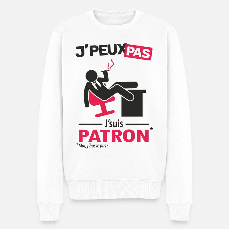 J'peux pas, j'suis patron - Pull Premium bio Homme - blanc
